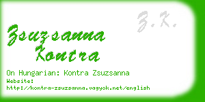 zsuzsanna kontra business card